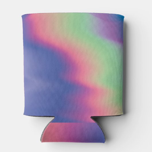 ホログラフィカラフルックの汚れサイケデリック：テクスチャ 缶クーラー (裏面)