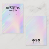 ホログラフィカラフルックトレンディーイヤリングディスプレイカード 名刺 (正面/裏面)