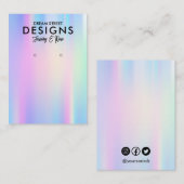 ホログラフィカラフルックトレンディーイヤリングディスプレイカード 名刺 (正面/裏面)