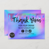 ホログラフィカラフルックドリップありがとうメディア挿入 (正面/裏面)