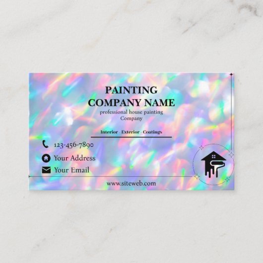 ホログラフィカラフルック画家ハウス 名刺 (正面)