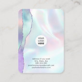 ホログラフィガーリーックピンクジュエリーホルダーイヤリング 名刺 (裏面)