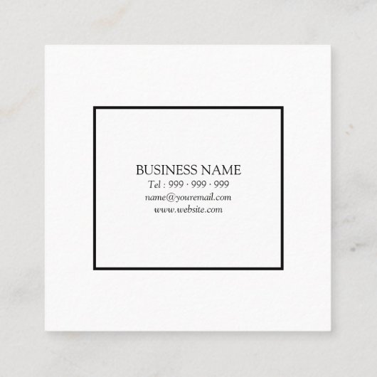 ホログラフィガーリーー最小エレガント主義 スクエア名刺 (裏面)