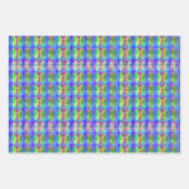 ホログラフィクールックの気化波指紋パターン ラッピングペーパーシート (正面3)