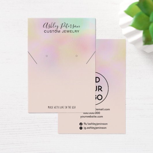 ホログラフィグラデーションックジュエリーイヤリングネックレスディスプレイ (デスク)