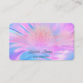 ホログラフィグラデーションックブラシストロークロータス 名刺 (正面)