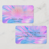 ホログラフィグラデーションックブラシストロークロータス 名刺 (正面/裏面)