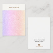 ホログラフィグラデーションックレインボーグリッターイヤリングホルダー 名刺 (正面/裏面)