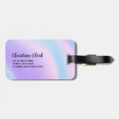 ホログラフィシンプルッミニマルクモダンエレガントカスタム ラゲッジタグ (裏面横)