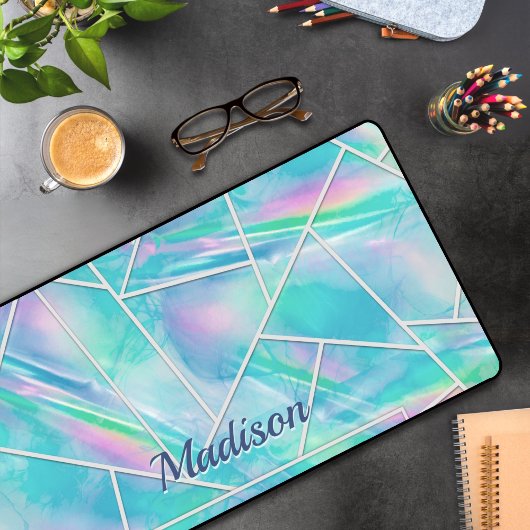 ホログラフィスタイリッシュッエレガントク デスクマット