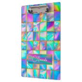 ホログラフィスタイリッシュックトレンディーフェイク金ゴールド幾何学的 クリップボード (左)