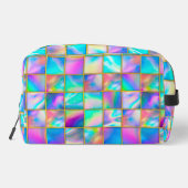 ホログラフィスタイリッシュックトレンディーフェイク金ゴールド幾何学的 ドップキット (裏面)