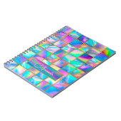 ホログラフィスタイリッシュックトレンディーフェイク金ゴールド幾何学的 ノートブック (左側)