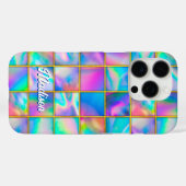 ホログラフィスタイリッシュックトレンディーフェイク金ゴールド幾何学的 Case-Mate iPhoneケース (裏面 (横))