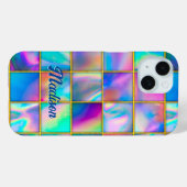 ホログラフィスタイリッシュックトレンディーフェイク金ゴールド幾何学的 Case-Mate iPhoneケース (裏面 (横))