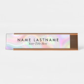 ホログラフィスタイリッシュックパステルズミニマリスト デスクネームプレート (正面)