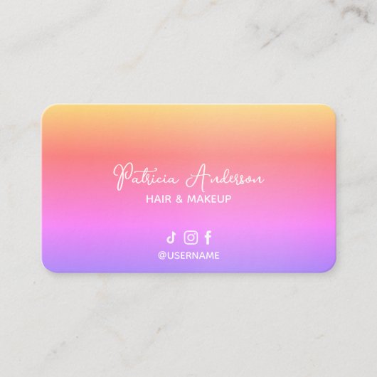 ホログラフィスタイリッシュックラッシュサロン又はスパロイヤリティカード 名刺 (正面)