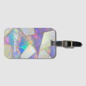 ホログラフィスタイリッシュック格子 ラゲッジタグ (正面横)