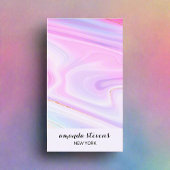 ホログラフィスタイリッシュック虹の水色ネオンスクリプト 名刺