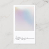 ホログラフィスタイリッシュック銀オーラ・ビジネス・カード 名刺 (正面)