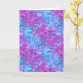 ホログラフィックきらめきパターン カード (黄色い花)