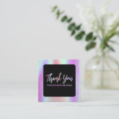 ホログラフィックとブラックをご購入いただき、ありがとうございます スクエア名刺 (スタンド正面)