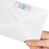 ホログラフィックな輝きがユニコーンの戻る住所を滴らせる ラベル