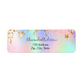 ホログラフィックな金星のユニコーンレター宛先 ラベル (正面)