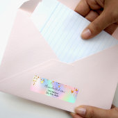 ホログラフィックな金星のユニコーン返信住所 ラベル