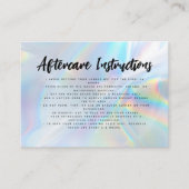 ホログラフィックまつげエクステンションアフターケア 名刺 (正面)