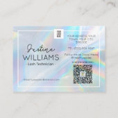 ホログラフィックまつげエクステンションアフターケア 名刺 (裏面)