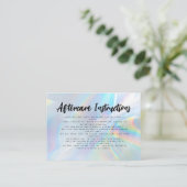 ホログラフィックまつげエクステンションアフターケア 名刺 (スタンド正面)