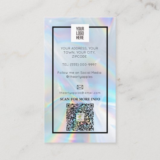 ホログラフィックまつげエクステンション 名刺 (裏面)