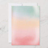 ホログラフィックアイスクリームグラディエントポップ・アートのベビーシャワー 招待状 (裏面)