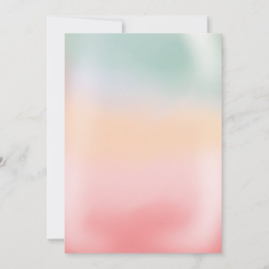 ホログラフィックアイスクリームグラディエントポップ・アートのベビーシャワー 招待状 (裏面)