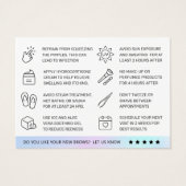 ホログラフィックアイブロウィングアフターケアカード (裏面)