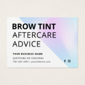 ホログラフィックアイブロウティントアフターケアカード (正面)