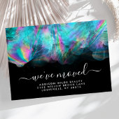 ホログラフィックアルコールインクの移動告知 案内ポストカード