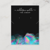 ホログラフィックアルコールインクネックレスイヤリングディスプレイ 名刺 (正面)