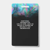 ホログラフィックアルコールインクビジネスID バッジ (裏面)