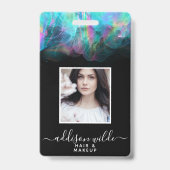 ホログラフィックアルコールインクビジネスID バッジ (正面)