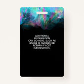 ホログラフィックアルコールインクビジネスID バッジ (裏面)