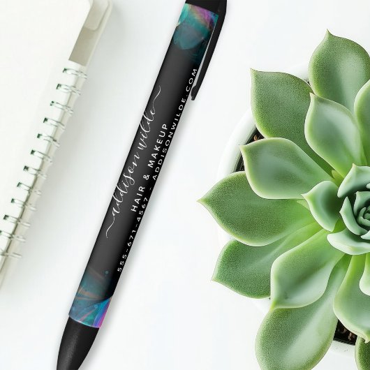 ホログラフィックアルコールインク事業 黒ボールペン