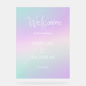 ホログラフィックウェルカム アクリルサイン (正面)