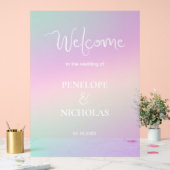 ホログラフィックウェルカム アクリルサイン (ウェディング)