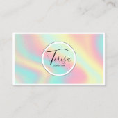 ホログラフィックウェーブレインボーパステルID564 名刺 (正面)