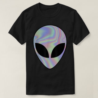 ホログラフィックエイリアンの顔の美学 Tシャツ