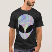 ホログラフィックエイリアンの顔の美学 Tシャツ (正面)