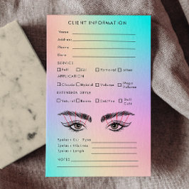 ホログラフィックエステティシャンまつ毛拡張クライアント 名刺