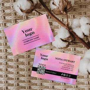 ホログラフィックエステティシャンスキャンによるInstagramの接続 名刺